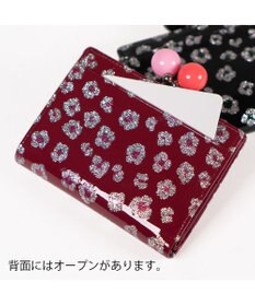 tsumori chisato CARRY グリッターフラワー がま口 2つ折り財布