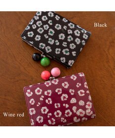 tsumori chisato CARRY グリッターフラワー がま口 2つ折り財布