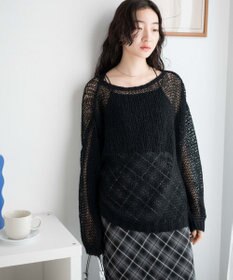 WEGO モヘアライクニットプルオーバー