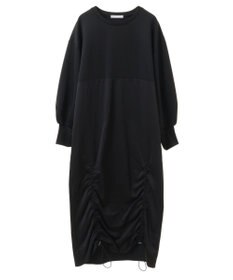 Green Parks armonia.異素材シャーリングワンピース