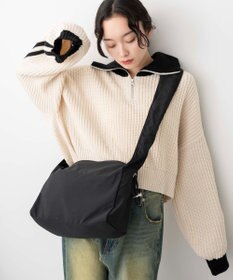 WEGO 2ラインハーフジップニットプルオーバー