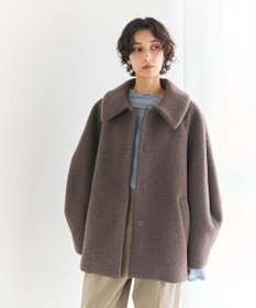 #Newans 【昨年即完売コート新色追加！】プードルコクーンコート モカブラウン