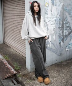 WEGO 【ユニセックス着用ITEM/ウエストゴム/MLサイズ展開】バルーン3Dスウェットパンツ