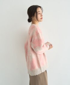 YECCA VECCA フラワー柄シャギーニット