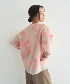 YECCA VECCA フラワー柄シャギーニット