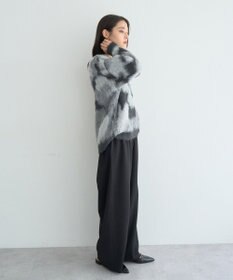 YECCA VECCA フラワー柄シャギーニット