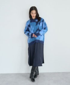 YECCA VECCA フラワー柄シャギーニット