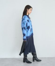YECCA VECCA フラワー柄シャギーニット
