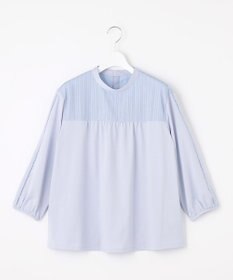 J.PRESS LADIES L 【洗える】プレーティングジャージー モックネックカットソー