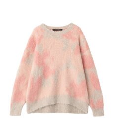YECCA VECCA フラワー柄シャギーニット