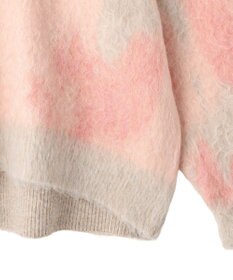 YECCA VECCA フラワー柄シャギーニット