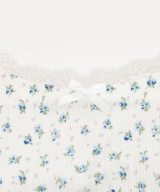 WEGO 【カップ付きインナー】花柄レースカップインキャミ