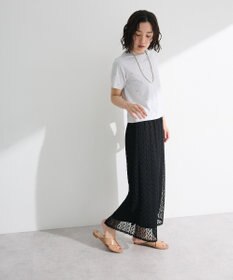 Green Parks ・ＤＯＵＢＬＥ　ＦＬＡＧＳ　ハート総柄刺繍ＴＥＥ