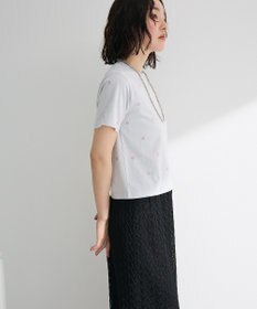 Green Parks ・ＤＯＵＢＬＥ　ＦＬＡＧＳ　ハート総柄刺繍ＴＥＥ