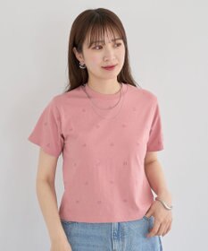 Green Parks ・ＤＯＵＢＬＥ　ＦＬＡＧＳ　ハート総柄刺繍ＴＥＥ