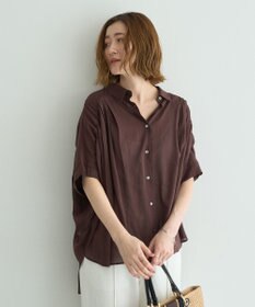 YECCA VECCA 【ドライタッチ】シアーバックギャザーシャツ