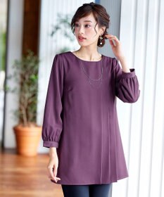 Tiaclasse 【洗える・スマート裏起毛】アシメタックチュニックブラウス