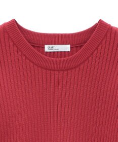 CRAFT STANDARD BOUTIQUE 洗える/とてもちクルーネックリブニットプルオーバー