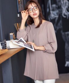Tiaclasse 【洗える・スマート裏起毛】アシメタックチュニックブラウス