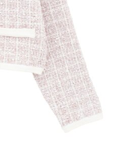 Maison de FLEUR ツイードニットカーディガン