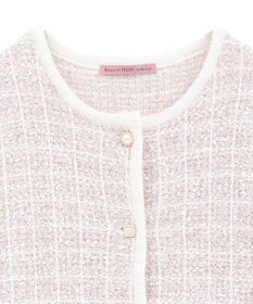 Maison de FLEUR ツイードニットカーディガン