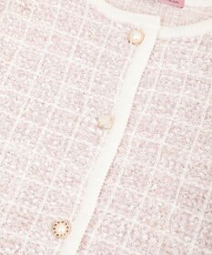 Maison de FLEUR ツイードニットカーディガン