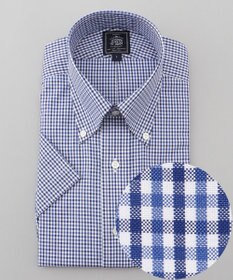 J.PRESS MEN 【PREMIUM PLEATS / 形態安定】ピンオックス カラーミックスギンガム / B.D.