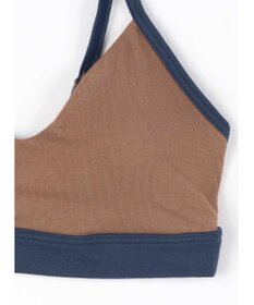 une nana cool 綿ベア天竺 カラーブロッキング ノンワイヤーブラジャー