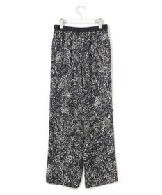 23区 【洗える】アンティークフラワープリント ワイド パンツ