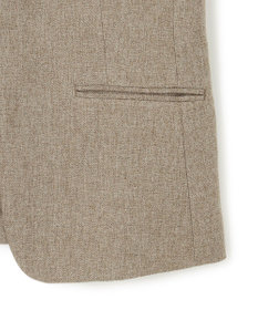 23区 【洗える】ウールライクカルゼ ノーカラー ジャケット