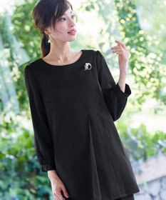 Tiaclasse 【洗える・スマート裏起毛】アシメタックチュニックブラウス