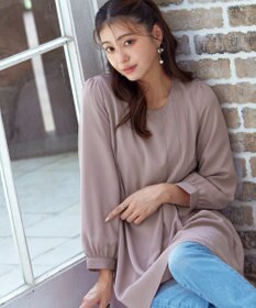 Tiaclasse 【洗える・スマート裏起毛】アシメタックチュニックブラウス