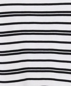 J.PRESS LADIES 【接触冷感・UVケア】 スムースジャージー タックスリーブ ボーダー カットソー