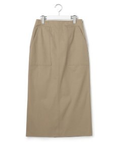 23区 【GOLD LABEL】ハイカウントコットンギャバ レースアップ ミディ スカート