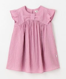 組曲 KIDS 【110-140㎝】ギンガムサッカー ワンピース