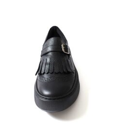 Pointer 日本製 本革フリンジ付き厚底ローファー