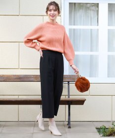 ANY SIS L 【大人百花掲載 ヨンアさん着用】冬のシャルマン ラグランスリーブ ニット