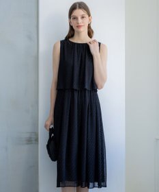 23区 L 【APPLAUDIR】ドットシアークレープ ドレス