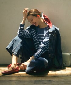 23区 ストラップ付フラットシューズ