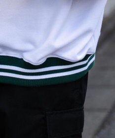 WEGO ヘビーウエイト刺繍バイカラープルオーバー