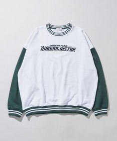 WEGO ヘビーウエイト刺繍バイカラープルオーバー