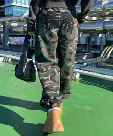 WEGO 【ウエストゴム】ヒップロゴスウェットパンツ