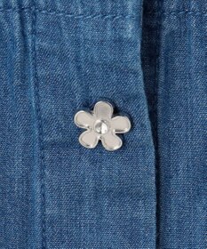 組曲 KIDS 【110-140㎝】 フラワーボタンデニムジャケット