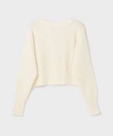 GRACE CONTINENTAL ワッフルショートニットカーディガン