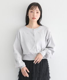 earth music&ecology パール＆ビジューカーディガン