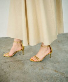 GRACE CONTINENTAL リネンタッチタックフレアスカート