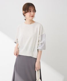 Green Parks 箔プリントドッキング裏毛プルオーバー