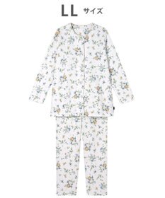 WACOAL ワコール_リラックス＆スリープ パジャマ キルトニット素材(本体) あったか 長袖 長ズボン ミントン レディース NDW458 /ワコール