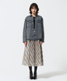 GRACE CONTINENTAL ラメラインプリーツスカート