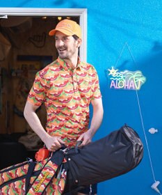 FILA GOLF／marie claire 【Loudmouth】総柄ポロシャツ